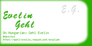 evelin gehl business card